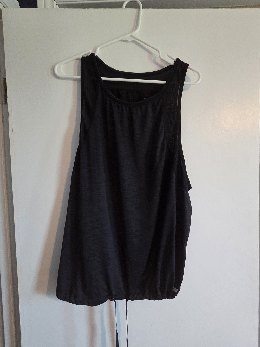 Athletic Works Black Sleeveless Drawstring Hem Tank